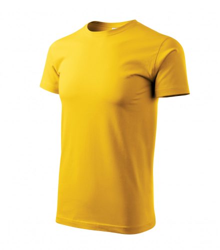 Férfi sárga színű basic póló - XS méret