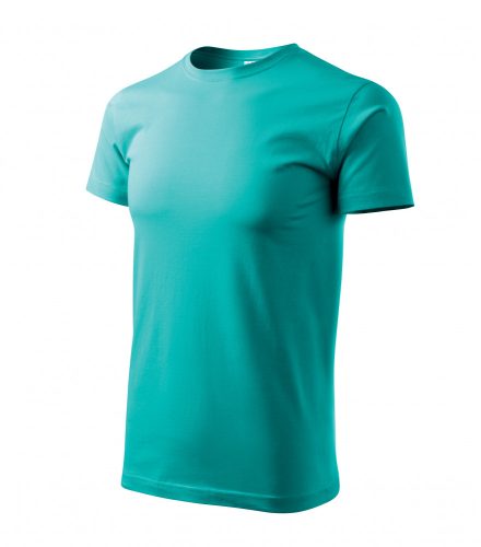 Férfi smaragdzöld színű basic póló - XS méret