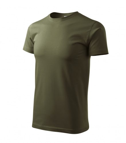 Férfi military színű basic póló - XS méret
