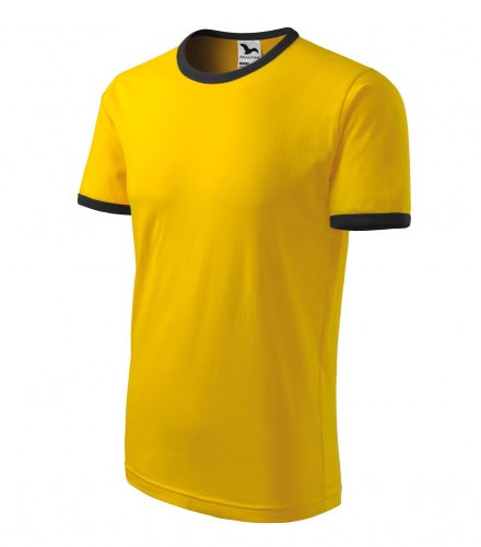 Unisex sárga színű infinity póló - S méret