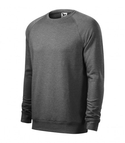 Férfi fekete melírozott színű pulóver - M méret