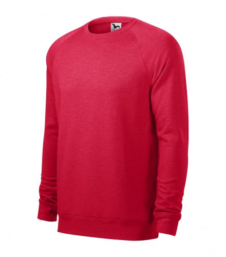 Férfi piros melírozott színű pulóver - S méret