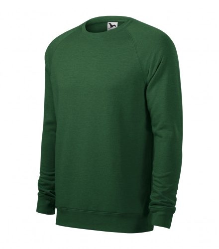 Férfi melírozott üveg zöld színű pulóver - M méret