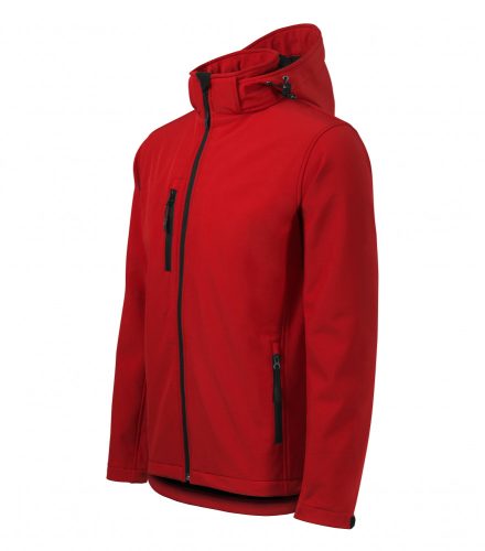 Férfi piros színű softshell kabát - S méret