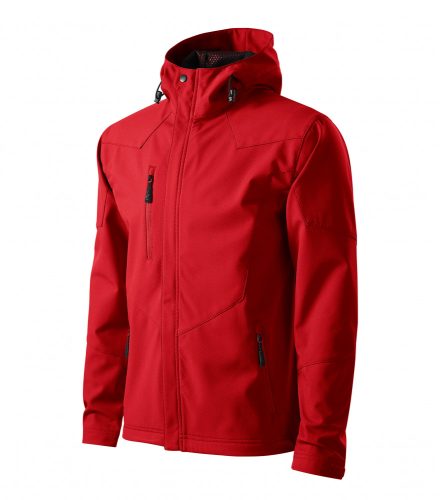 Férfi piros színű softshell kabát - S méret