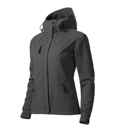 Női acélszürke színű softshell kabát - XL méret