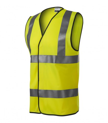 Unisex fluoreszkáló sárga színű bright biztonsági mellény - M méret